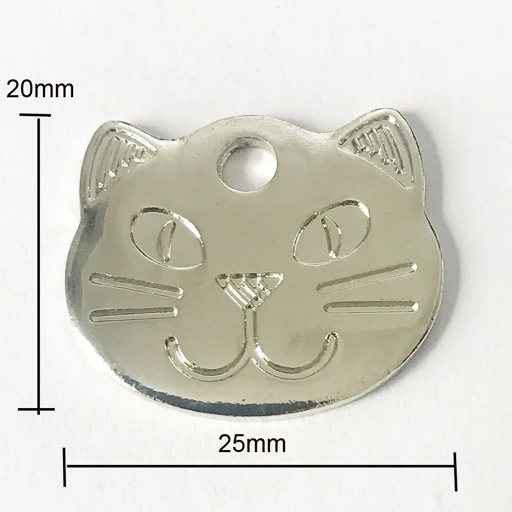Personalized Cat Name Tag Customized Metal Kitten Shaped Anti-lost Dog Tag For Cat Collar Cute Pet Dog ID Tags Free Engraving 4