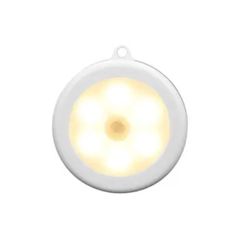 

NEWKBO 6 LEDs Sensor Light Infrared Human Body Induced Night Light Corridor Toilet Round Eye-Protection Lamp