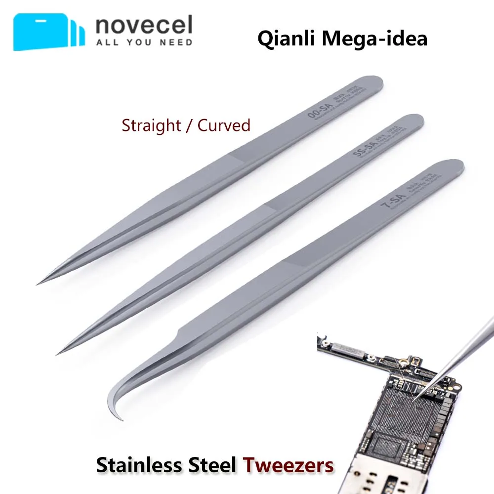Qianli Mega idea Stainless Steel Tweezers 0.15mm High Hardness Straight