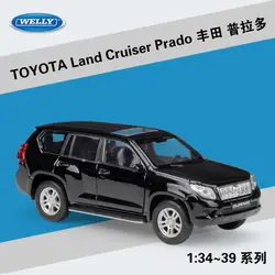 1:36 Toyota Prado сплав модель автомобиля металлическая модель автомобилей с розничной коробкой
