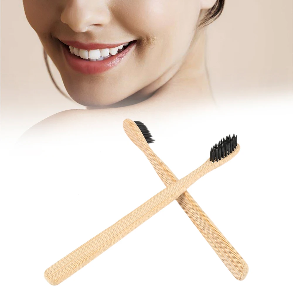 

Environmental Bamboo Charcoal Health Toothbrush 2/1 PCS For Oral Care Teeth Cleaning Eco Medium Soft Bristle Brushes
