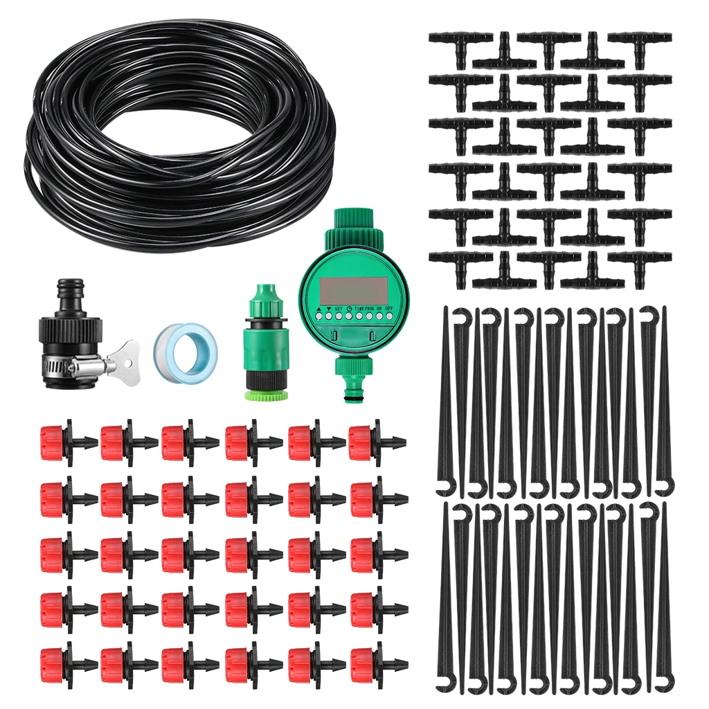 

NEW 25M DIY Drip Irrigation System Automatic Watering Garden Hose Micro Drip Garden Watering Kits With Adjustable Drippers