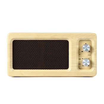 

Wooden Bluetooth Speaker Wireless Portable HiFi Shock Bass Altavoz TF Soundbar MP3 Speaker FM Radio Microphone