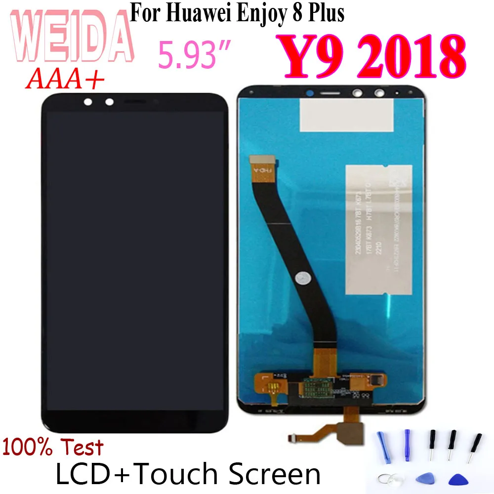 

WEIDA 5.93" For Huawei Y9 2018 / ENJOY 8P LCD Display Touch Screen Digitizer Assembly For FLA L22 LX2 LX1 LX3 Y9 2018 lcd