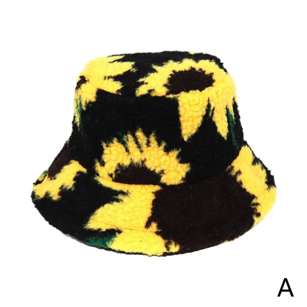 straw bucket hat Lamb Fur Hat New Warmth And Thick Black And Yellow European And American Style Fisherman Hat For Autumn And Winter prada bucket hat womens