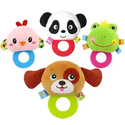 Ни один ребенок погремушка ручной колокольчик игрушки плюшевые Панда птица лягушка собака куклы-погремушки подарки для младенцев