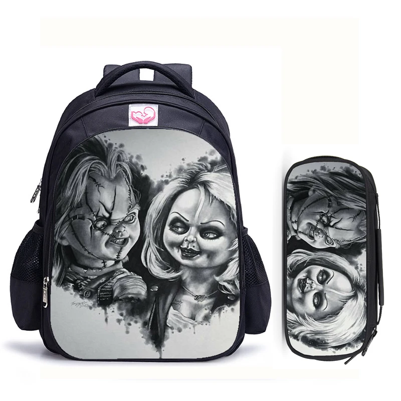 

16 inch Child's Play Chucky Backpack Kids Boys Girls School Shoulder Bags Student Daily Travel Knapsack College Mochila