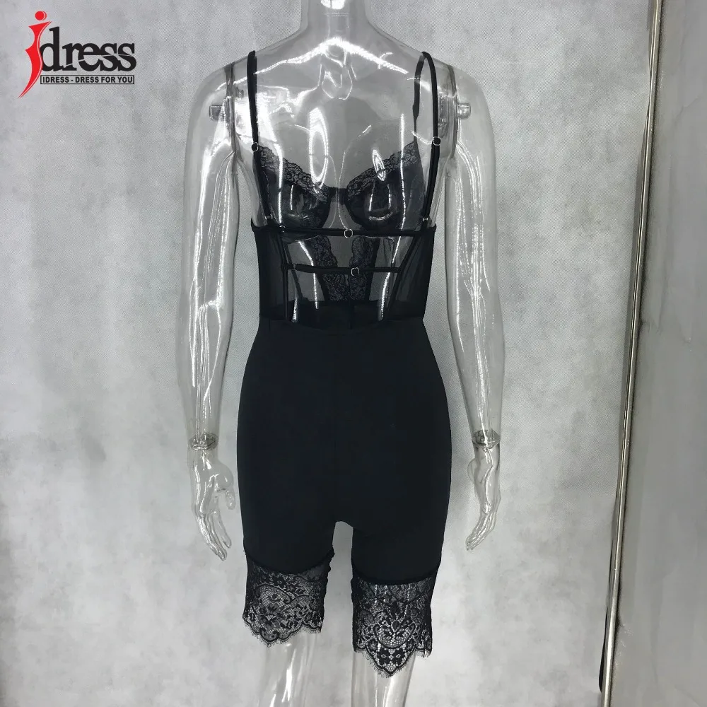 IDress Sexy Women See Through Floral Lace Sleepwear Babydoll Erotic Cosplay Costume Porno Body Mujer Mesh Sheer Lace Playsuit (5)