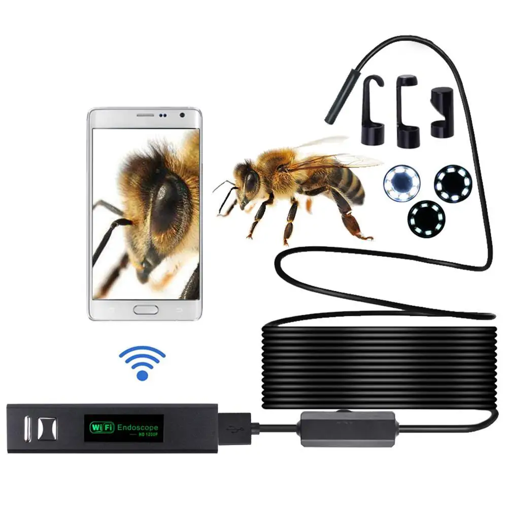 

HD1200P Waterproof WIFI Inspection Mini Cam Borescope Snake Video Camera Inspection Camera Microscope Camera Microscope USB