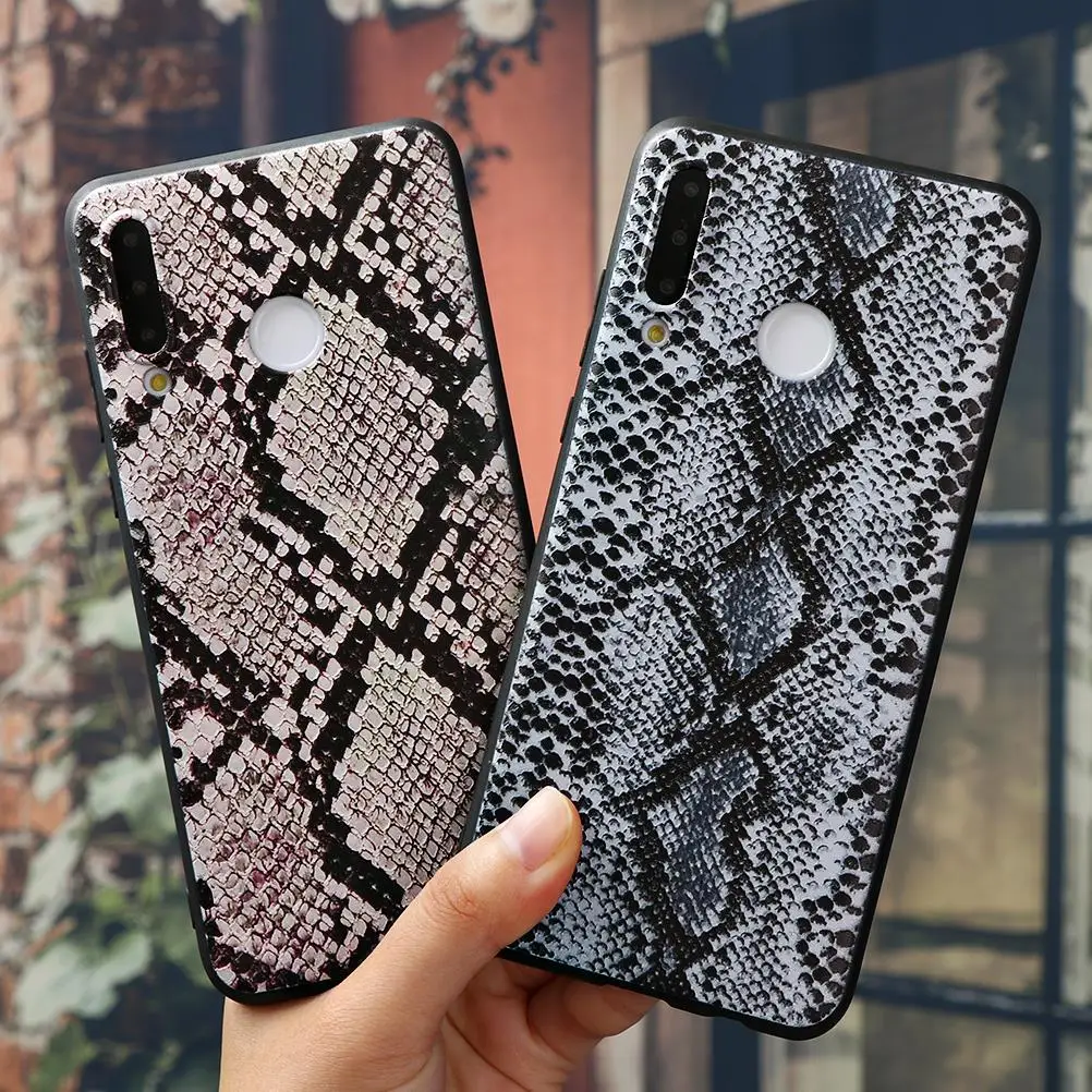 Чехол с тиснением змеиной кожи для Huawei Honor 50 10i 9X 8X 8A Mate 20 P20 P30 Pro P40 Lite E Y6 Y7 Y7a Y9 Prime P