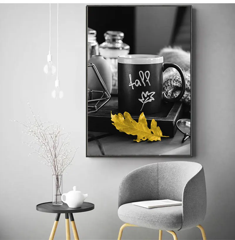 Black and White Nordic Landscape Canvas Set