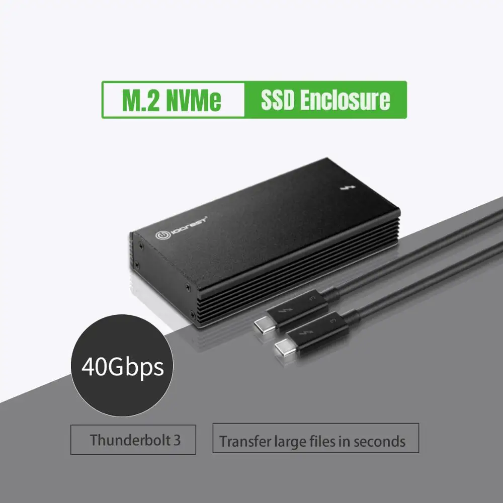 Thunderbolt 3 40Gbps Nvme M.2 Ssd Enclosure 2Tb Usb Alluminio C Con 40Gbps Thunderbolt 3 C A C Cavo Per Il Computer Portatile Desktop