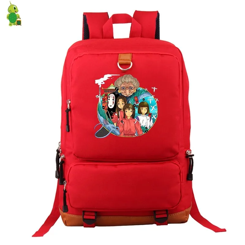 Ghibli Унесенные спиралью рюкзаки с картинками школьные сумки для подростков девочек мальчиков большие дорожные сумки на плечо для женщин и мужчин рюкзак для ноутбука