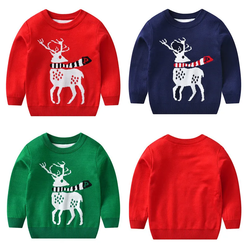 MUQGEW; Новинка; Рождественский свитер для детей; свитер с рисунком для мальчиков и девочек; вязаное крючком для детей; топы для малышей; рождественские наряды; трикотажная одежда; navidad