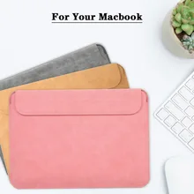 Матовая сумка для ноутбука с магнитной пряжкой из искусственной кожи для нового Macbook Air Pro 13 Retina чехол для 13,3 дюймов Xiaomi чехол для женщин и мужчин