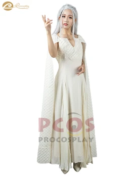 

Brand New * In stock season 3 white Dragon Scale Mother of Dragons Daenerys Targaryen Cosplay Costume mp004193