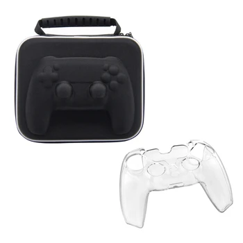 

Square PS5 Gamepad Storage Bag Gamepad Box Case Pouch Clear Shell Cover Crystal R9CB