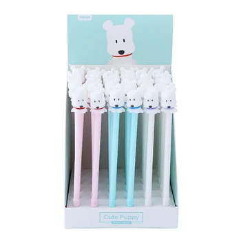 

36 pcs/lot Funny Dog Gel Pen Cute 0.5 mm black Ink Signature Pens Promotional Gift Stationery School Supplies
