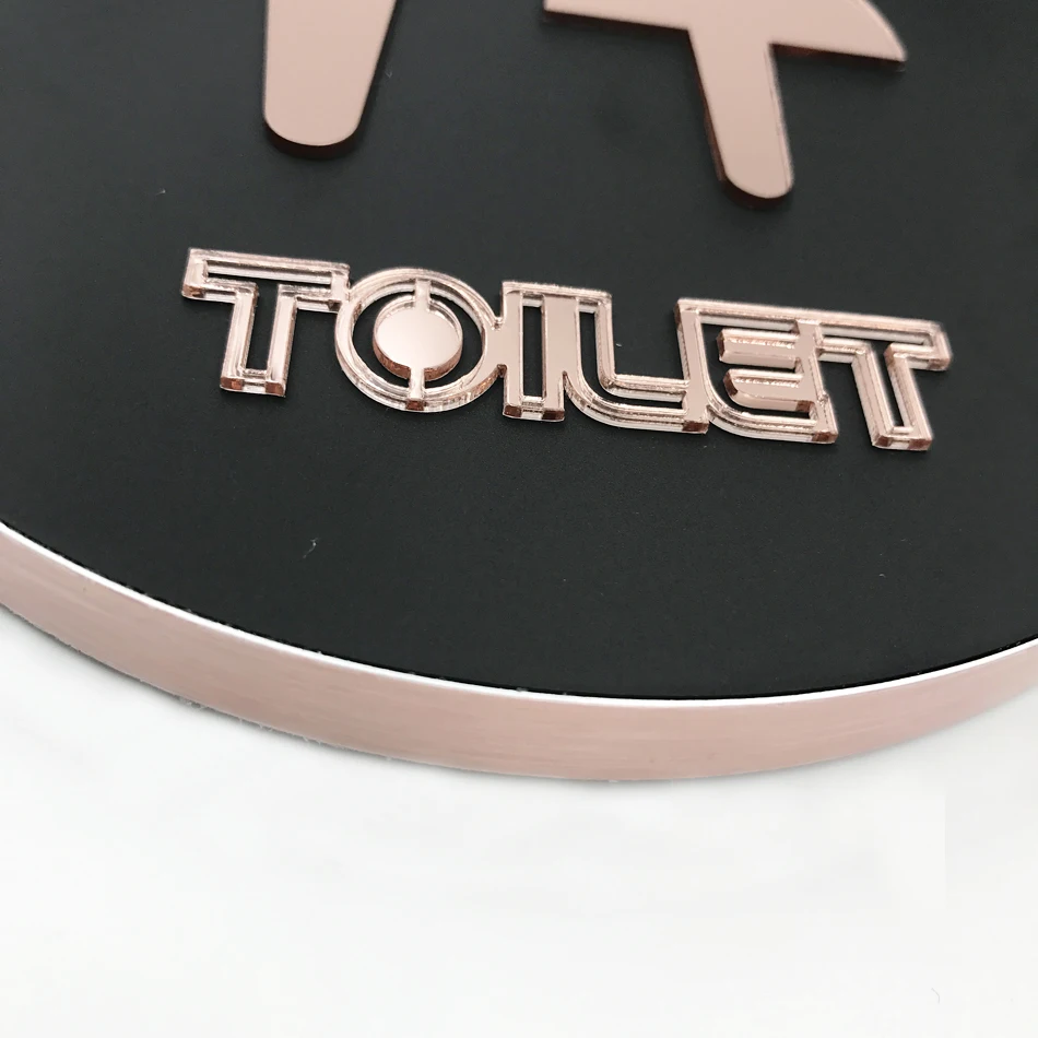 Мужской и Женский унитаз табличка для туалета ванной комнаты диаметр 16 см круг