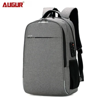 

AUGUR New Men Laptop Backpack 15.6 Inches Canvas Backpacks With Charging Casual Luminous Bagpack For Outdoor Computer Bag