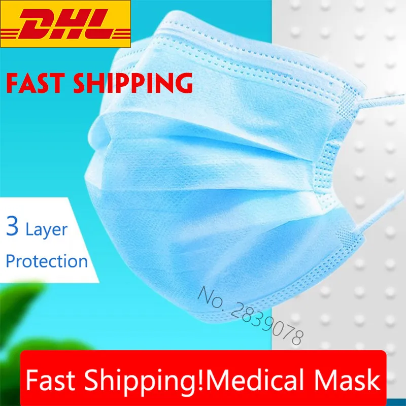 

DHL Ship High-quality disposable gauze-free mask single-piece filter anti-pollution anti-dust ear hanging breathable health mask