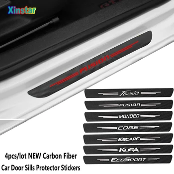 

4pcs Car Protector Door Sill Stickers For Ford Fiesta Mondeo Fusion Escape Edge Ecosport Kuga