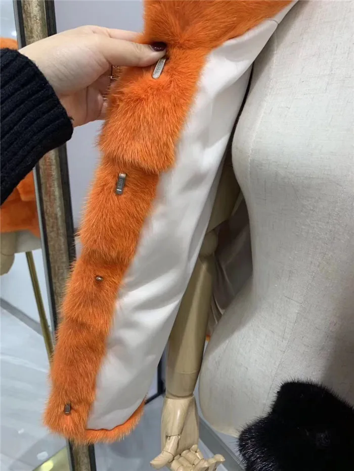 Natural Real Mink Fur Coat Women Winter Mink Fur Short Cloak Stand Collar Bat Sleeve Mink Fur Jacket abrigo mujer