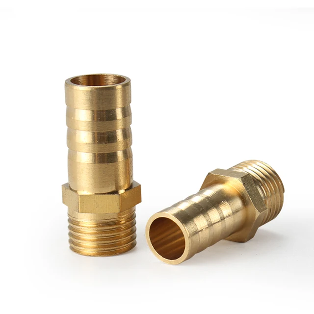 Brass Pipe Fitting 4mm 6mm 8mm 10mm 12mm  Hose Barb Tail 1/8" 1/4" 1/2" 3/8" BSP Male Connector Joint Copper Coupler Adapter 4