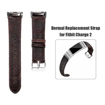 

For Fitbit Charge 2 Leather Watch Strap Wristband Replacement Soft Genuine for 17 inch Wrist Wearable Adjustable Length Dropship