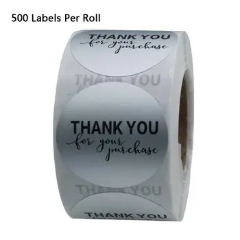 

500pcs/Roll Thank You for Your Purchase Stickers Packaging Seal Labels Scrapbook
