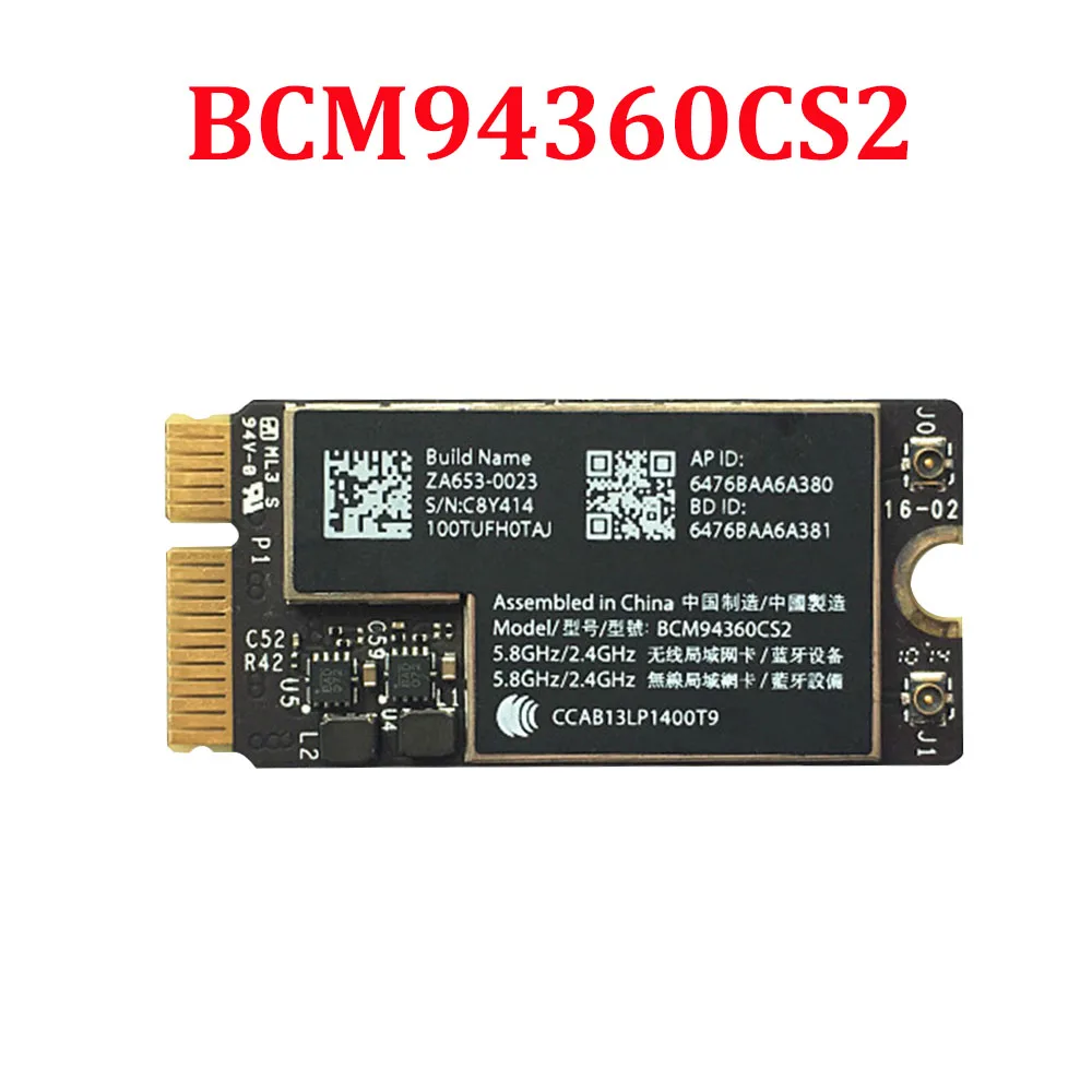 

Broadcom BCM94360CS2 802.11ac Wifi Card For Macbook Air A1465 A1466 MD711 BT4.0