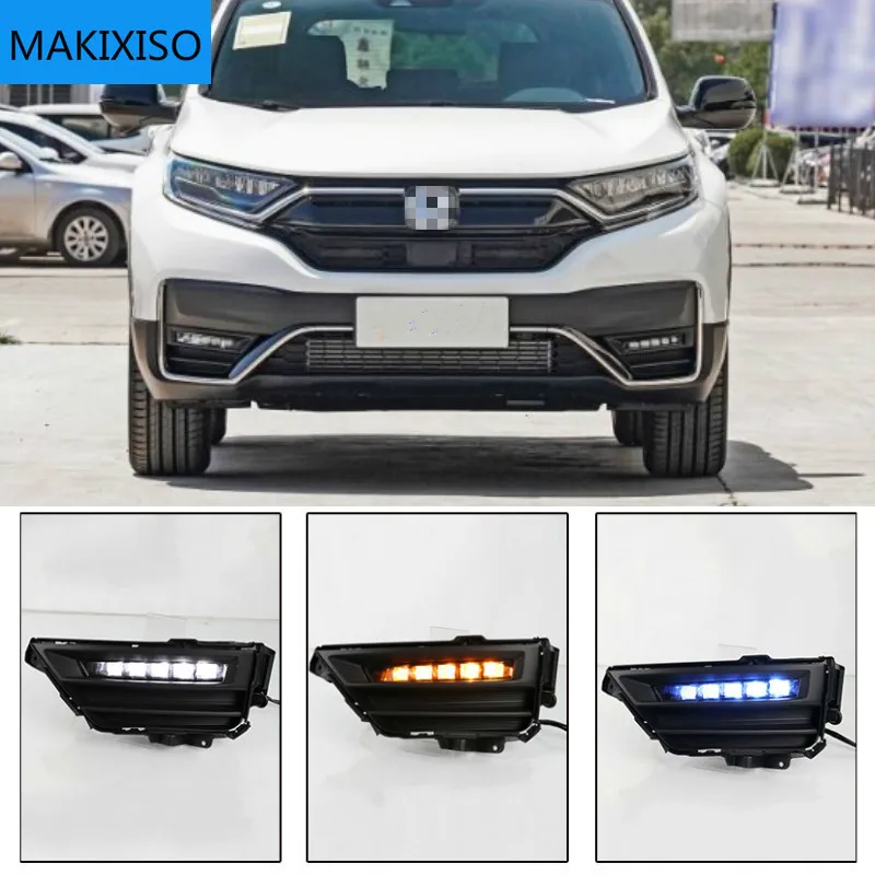 

1Pair DRL LED Daytime Running Light Bumper signal light Fog Lamp For Honda Cr-V Crv 2020 2021