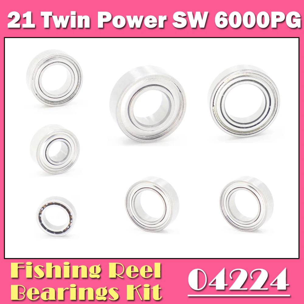 

Fishing Spinning Reel Stainless Steel Ball Bearings Kit For Shimano 21 Twin Power SW 6000PG 6000HG 6000XG 04224 04225 04226
