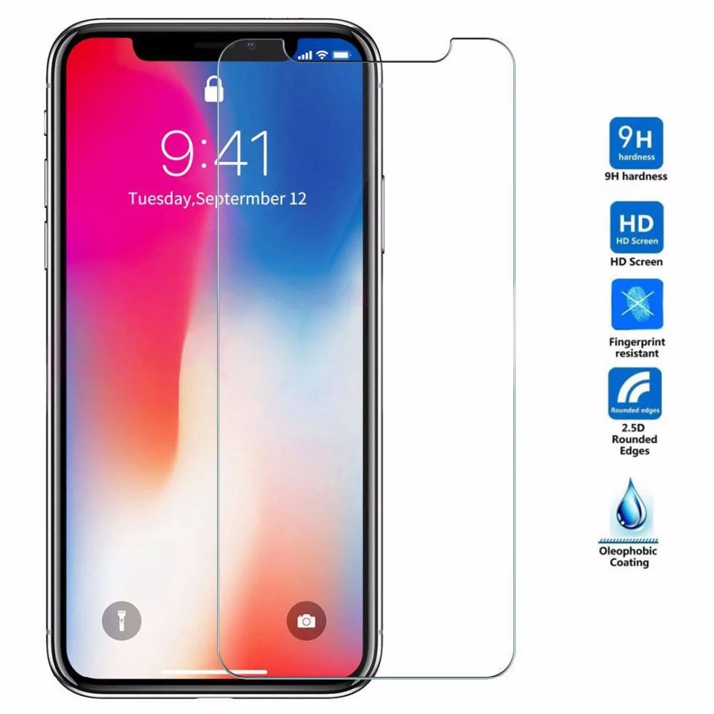 

9H HD Tempered Glass For iphone X XS 11 Pro Max XR 7 8 Screen Protector 5s protective Glass on iphone 7 8 6s Plus X 11 Pro glass