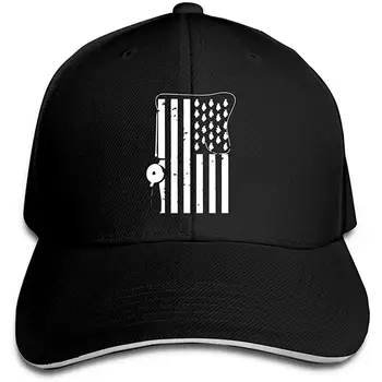 

Men Womens Fishing USA Flag Trucker Cap Baseball Cap