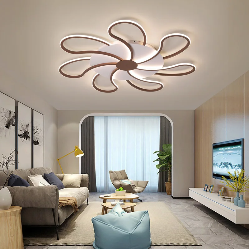 

Modern Flower Style LED Ceiling Lights Living Room/Bedroom Ceiling Lamps With Remote Controller Lustres Luminaire Lampara
