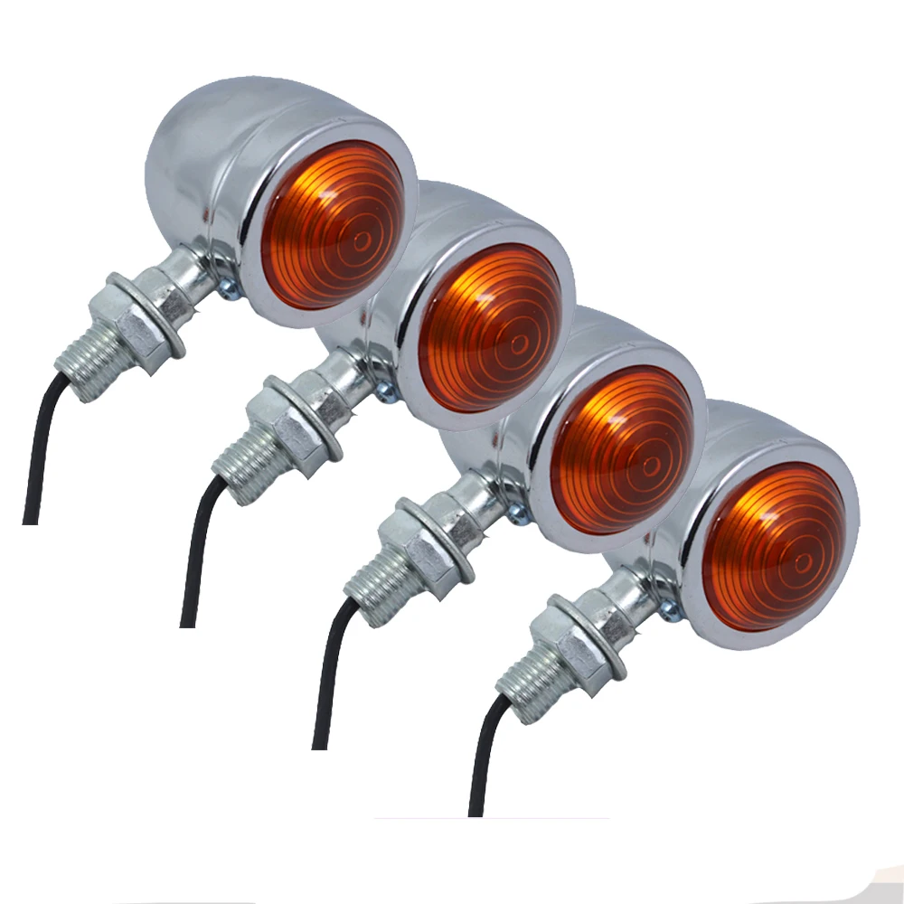4X Mini Moto Chopper Bike Indicatori Di Direzione Lampeggiatori Moto Universale Di Luce Per Suzuki Ts Dr Drz Dr350 650 Dl Drz400 Gsxr Sv