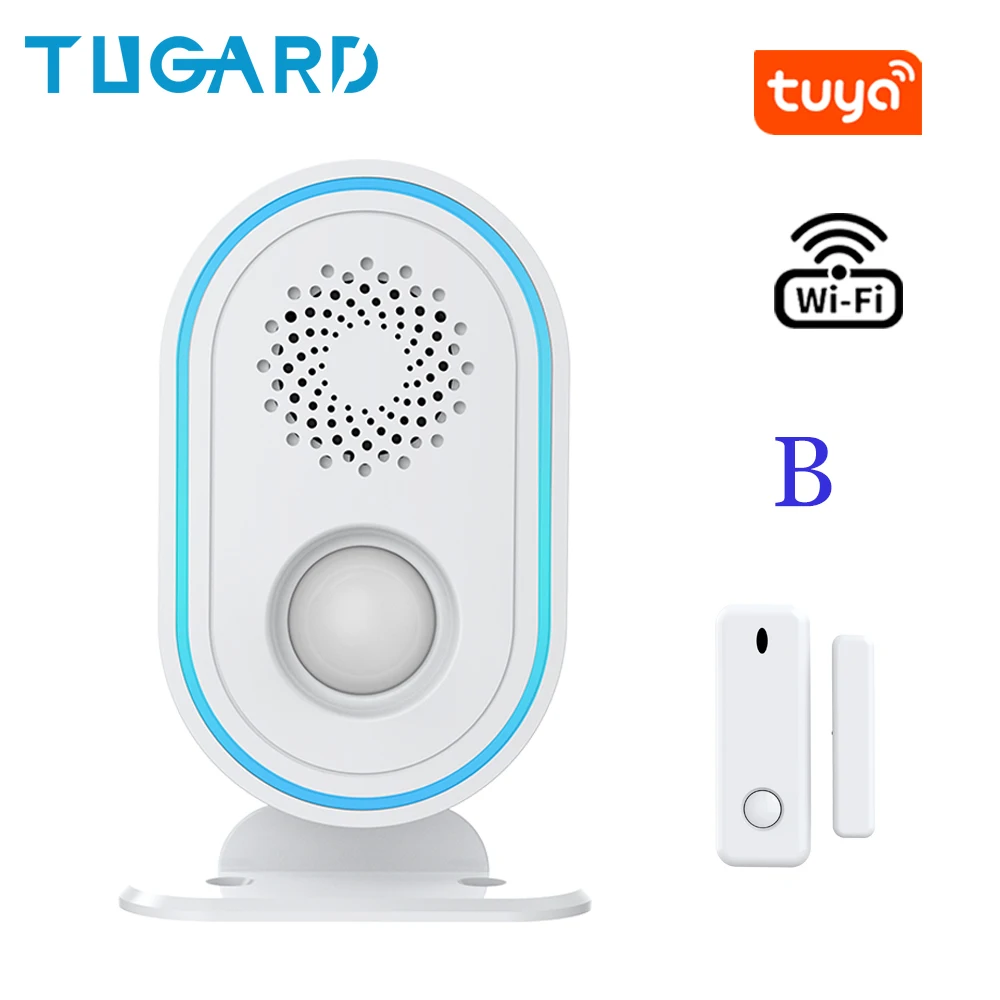 door phone TUGARD P31 Wireless Tuya Smart Greeting Doorbell Alarm System With Door Sensor Siren Apps Control Home Security Burglar Kit wireless door intercom Door Intercom Systems