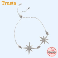 Trustdavis подлинный модный 925 пробы серебряный милый Ослепительный CZ снежинка браслет для женщин подарок на день Святого Валентина DS2394