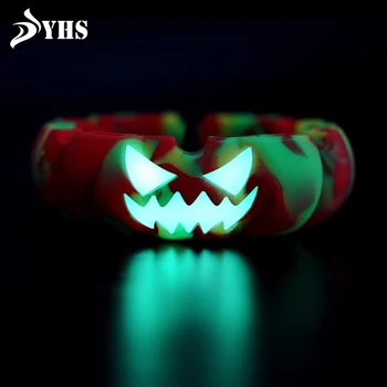 

Silicone Ashtrays Glowing at Night Pumpkin Shape Round Ashtray Home Car Outdoor Use Tray Cigarette Accessories Decorative