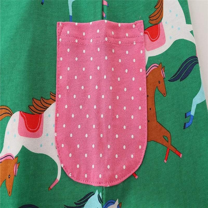 skirt dress for baby girl Jumping Meters Hot Selling Princess Girls Dresses Animals Print Pockets Toddler Autumn Spring Baby Cotton Clothes Toddler Frocks fancy baby dresses