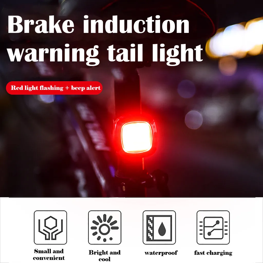 Top Safety taillight Bike parts USB Charging Brake Induction Safe riding Waterproof Safety taillight Waterproof Safety taillight #BZ 3 Top Safety taillight Bike parts USB Charging Brake Induction Safe riding Waterproof Safety taillight Waterproof Safety taillight #BZ 3