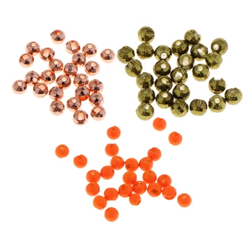 

75 Pieces Tungsten Fly Tying Beads Fly Fishing Nymph Head Ball Bead Sinking Fly Fishing Accessories