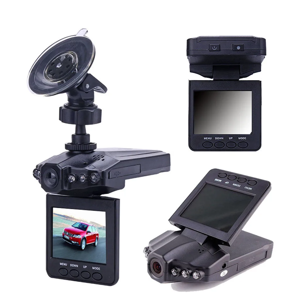 Ceny LAUTO 2.4 Cal wideorejestrator samochodowy kamera do rejestracji wideo 6 IR LED 1080P HD Night Vision wideorejestrator pojazdu 270 stopni obrót do deski rozdzielczej samochodu Cam