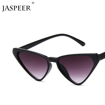 

JASPEER New Cat Eye Sunglasses Women Fashion Ladies Clear Lens Vintage Glasses Female Triangle Sexy Eyewear UV400