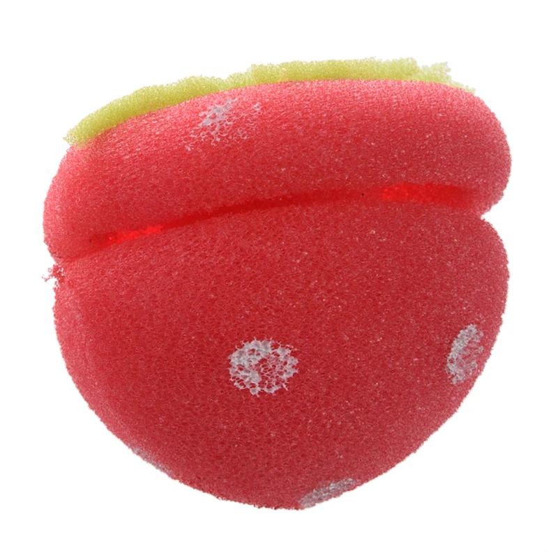 RHX 12 pcs Strawberry Hair Care Foam Soft Round Sponge Balls Curlers Bun Tool ceb
