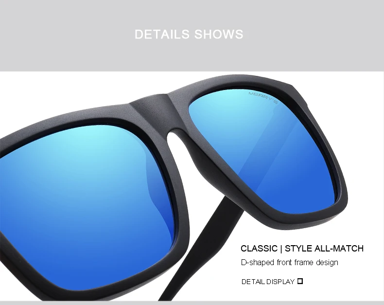 Мужские поляризованные солнцезащитные очки MERRYS, Классические солнцезащитные очки для рыбалки, UV400 S3016