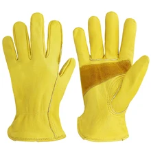 Рабочие перчатки кожаные две пальмы из натуральной воловьей кожи для вождения садоводства строительство горнодобывающая Рабочая перчатка