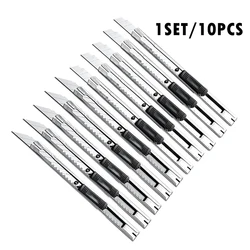 Couteau utilitaire paquet ouvert pratique bricolage Art bureau outil d'apprentissage papeterie outil coupe papier avec 10 pièces lame noire 