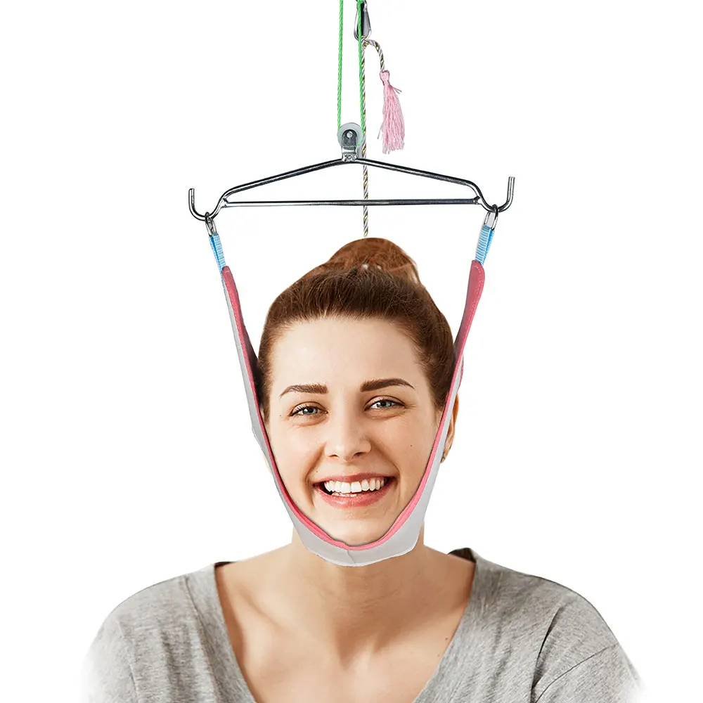 Adjustable Hanging Cervical Traction Belt Breathable Canvas Sling Tractor Stretch Neck Care Medical Chiropractic Pain Relief